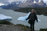 Me and small icebergs at Torres del Paine National Park, Chile