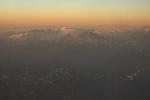 Evening sunlight over Andes, seen from plane