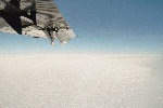 Antarctic plateau from  plane -  little to see