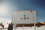 South Pole marker board, backside