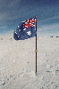 Memorial flag near South Pole