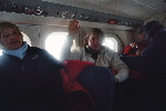 In Twin Otter on the way from the Pole