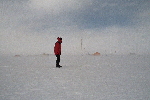 Me, out on a windy day at Patriot Hills