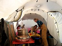 Dinner at field camp