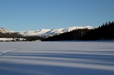 Frozen lake in the Yukon