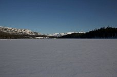 Frozen lake in the Yukon