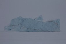 Icebergs on an overcast day