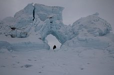 Walking through an iceberg