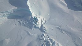 Drone shot of icebergs near Qaanaaq