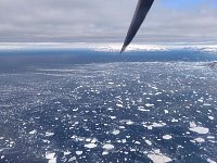 Icebergs near Ilulissat as seen from plane