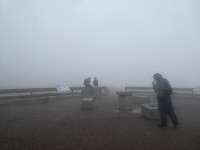 Walkers on Feldberg in fog