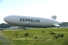 Zeppelin NT with passengers leaving