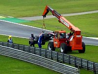 F1 car removed from track