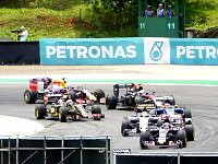 Cars in opening lap