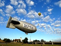 Blimp and balloons