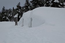 Snow igloo entrances