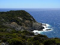 Porquerolles south coast cliff
