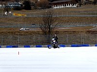Snowmobile on parking lot at Spielberg