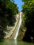 Big abseil at waterfall