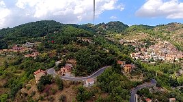 Zipline end near Castelmezzano