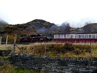 Steam train at Tanygrisiau station