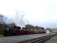Steam train at Tanygrisiau station