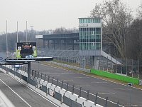 Monza finish line and podium