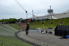 Olympic Stadium zipline user