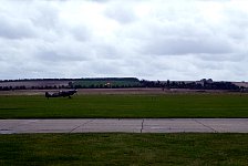 Spitfire landing at Duxford