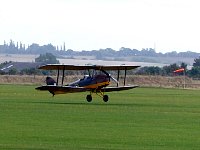 Tiger Moth landing at Duxford