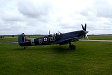 Spitfire parked at Duxford