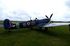 Spitfire parked at Duxford