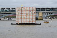 Floating Dreams sculpture seen from Thames