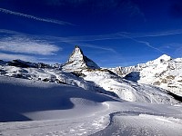View from winter hiking trail above Zermatt
