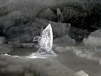 Eagle ice sculptures at Klein Matterhorn