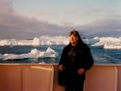 Icebergs and me in the midnight sun, Greenland
