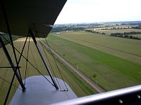 Airstrip seen from Stampe SV-4 biplane