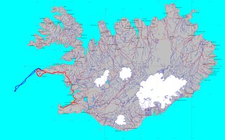 Route of Iceland trip