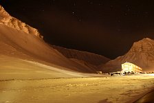 Longyearbyen mountains at night