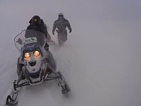 Low visibility on glacier
