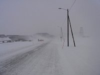 Snow storm in Longyearbyen