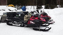 Rental and private snowmobile