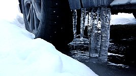 Icicles under car