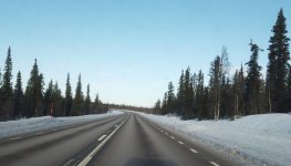 Swedish road in winter