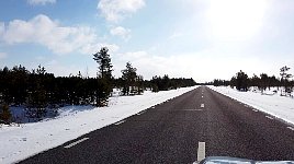 Swedish road in winter