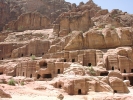 Houses carved in rock at Petra