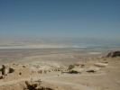 View over Masada at Dead Sea
