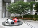 Sculptures next to Tokyo Metropolitan Government Building
