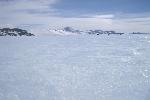 Blue ice runway, close up