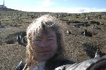 Me and Magellanic penguins, Magdalena Island, Chile